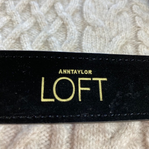 Ann Taylor Loft Black and Silver Harness Belt Up to 29.5" - Picture 3 of 8